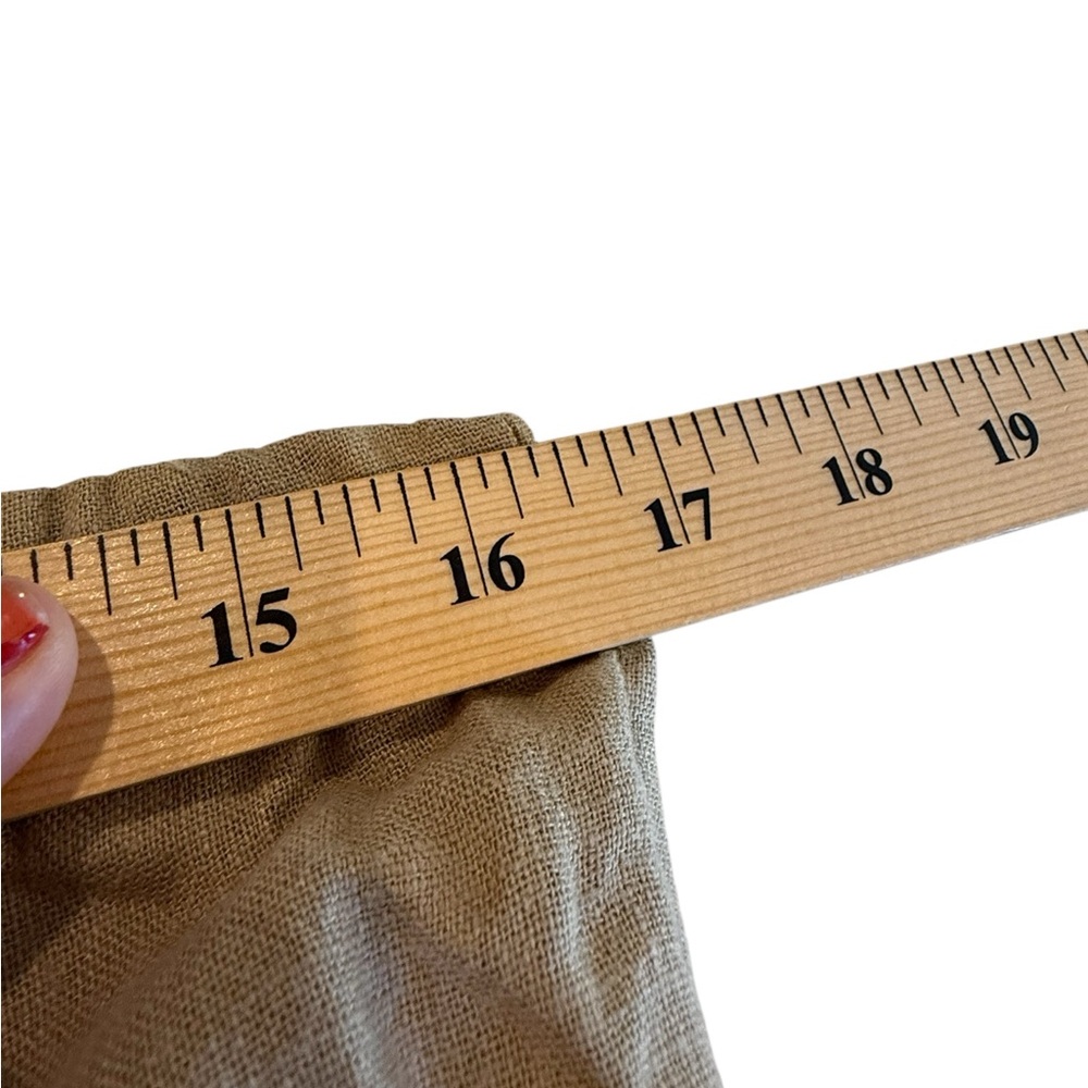 WeWoreWhat Revolve Tan Linen Blend A-Line Midi Strapless in SAFARI Pockets! Med - Picture 11 of 16